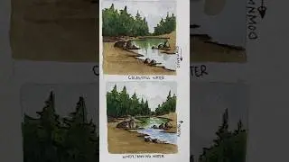 How to paint water reflections in watercolor #watercolor #watercolorpainting #watercolorart