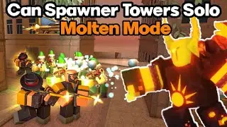 Can I Solo Triumph Molten Mode Using SPAWNER Towers? | TDS Roblox