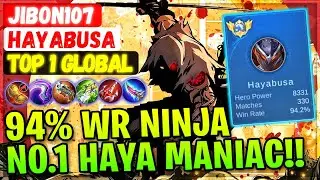 94% Win Rate Ninja, No.1 Haya MANIAC!! [ Top 1 Global Hayabusa ] Jibon107 - Mobile Legends Build