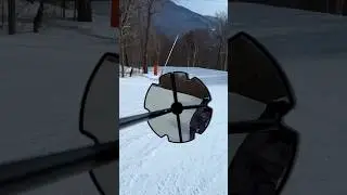 I made a rearview mirror for my ski poles.