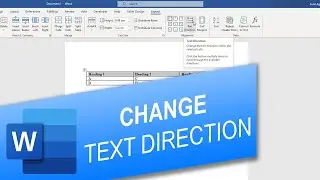 How to Change Text Direction in Word