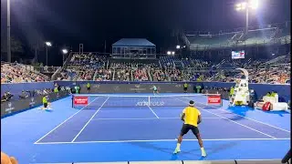 Frances Tiafoe vs Radu Albot Delray Beach Court Level View Highlights [4K 60fps]