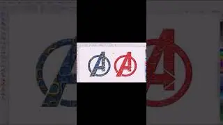 How to create avenger logo in coreldraw @MAYA GRAPHICS #Shorts #CoreldrawTutorial