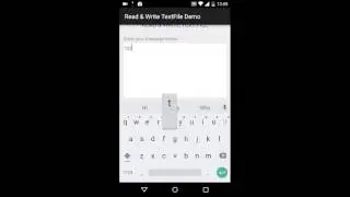 Android Write and Read Text Files Demo