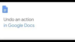 Undo an action in Google Docs