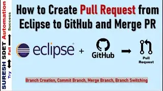 How to Create Pull Request from Eclipse IDE to GItHub | Create Branch, Merge Branch, Switch Branch