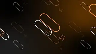 Rounded Neon Orange lines Abstract Gradient Background Animation || Free footage