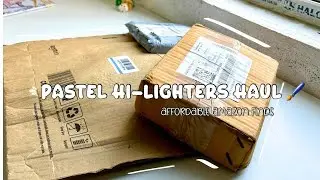 Affordable Pastel Highlighters Haul ✨ | Amazon Stationery Haul 📦 | Study Marnie 🌱