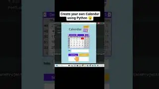 Calendar using Python #larkalog #larkilog #codeandteawithsamiullah