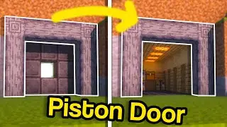 Minecraft How to Make a Spiral 3x3 Piston Door (Vault)