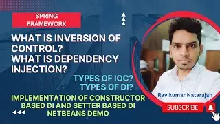 #02 (Demo) Spring Inversion of Control (IoC), Dependency Injection (DI) Types| DI Constructor&Setter