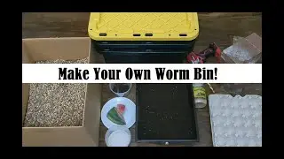 How to make your own vermicomposting worm bin! It's so easy! Step by step tutorial