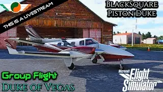 Flying to Las Vegas | Beech Duke | Group Flight🛩️