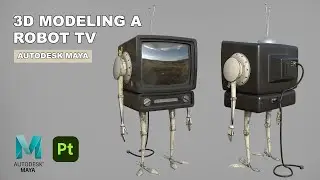 3D modeling a Robot-TV using Autodesk Maya 2022 | Speed Modeling