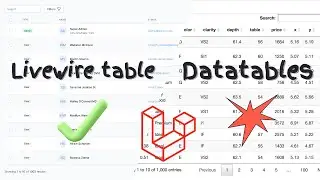 Laravel livewire table vs Datatables : Lequel est meilleur ?