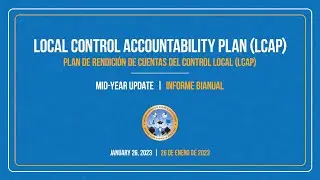 Plan de Rendición de Cuentas del Control Local (LCAP) - 26 de enero de 2023