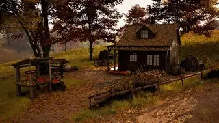 A Peaceful Day at The Cottage on the Grassy Hill in Autumn | Autumn Song of Birds