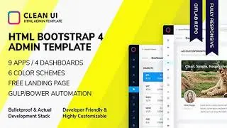 Clean UI HTML — Bootstrap Admin Template | Themeforest Website Templates and Themes