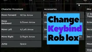 How to change keybind setting on roblox- Tutorial for roblox pc keybind