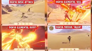 Dehya Basic Attack, Elemental Skill, Elemental Burst & Passive Talent [Genshin Impact]