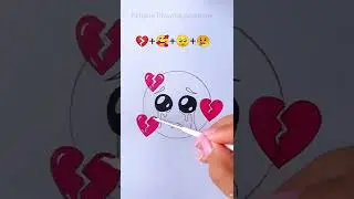 Broken Heart || Emoji satisfying creative art   