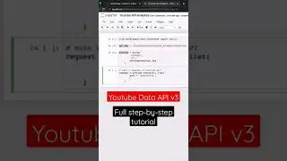 Youtube API for Python -  step by step