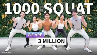 [EN] 구독자 300만인데 별 건 없고, 스쿼트 딱 1000개만 하고 가실래요? | BURN FAT !! 1000 SQUAT CHALLENGE with 3M SUBSCRIBERS