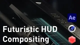 Futuristic HUD compositing part 3/3 - After effects Cinema4d Redshift TUTORIAL