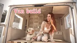 Ep 11: - DIY bifolding shutters- Solo female Van Build 💗 Bus Off with Josie