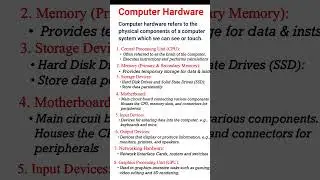 What is Computer Hardware | Physical Components of Computer System