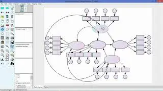 Learn SEM Amos eps 10 make a full model, per variable, and exogenous and endogenous variables