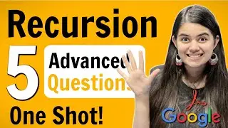 Recursion One Shot - Advanced Level Questions | Placement (Tech)