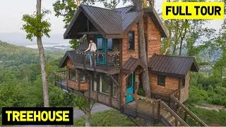 2-STORY TREEHOUSE AIRBNB FULL TOUR! Luxury Treehouse w/ Amazing Views!