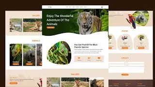 How To Make A Responsive Zoo/Animal Website Design Using HTML - CSS - JAVASCRIPT