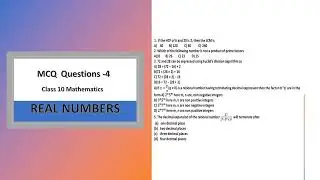 real numbers MCQS -4#realnumbers #cbseclass10maths