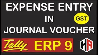Expense Entry in Journal Voucher | Stationary & Computer GST Expense Entry in Tally