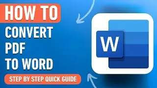 How to Convert PDF to Word [2024] Easy Tutorial