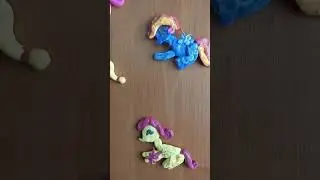Обзор пони из пластилина, Единорог, единорожки, лепка 