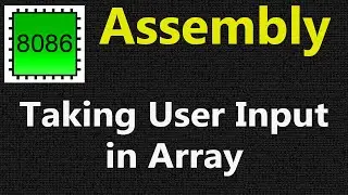 Taking User input in Array in Assembly 8086 | Array in 8086 |  dup | BCSL-022 | User input in Array