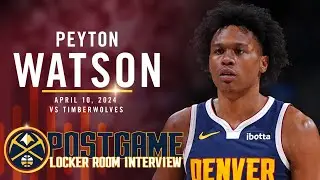 Peyton Watson Full Post Game Locker Room Interview vs. Timberwolves 🎙