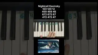 Nightcall I drive Rayan Gosling Kavinskiy on piano 🎹 tutorial