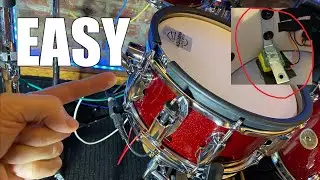 How To Make a $5 Internal Dual Zone Snare Trigger EASY! Acoustic To Electronic Drum Conversion Cheap