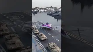 Landing of the su-57 on the Aircraft Carrier