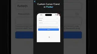 Creating Custom Cursor/Caret in Flutter (source in description) | #shorts #opensource