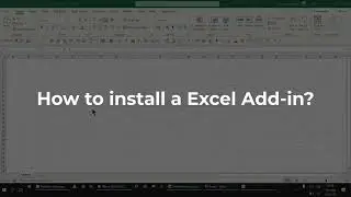 Install a Excel add-in | Add the Add-in folder path into Excel trusted location.