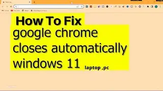 Fix Google chrome crashes immediately after opening windows 10 / 11