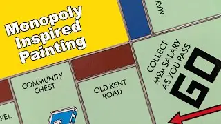 Monopoly Art Painting - Beginner Acrylic Painting Real Time Paint Along Tutorial