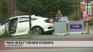 Move in day for first year students at Clemson University