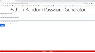 Python Random Password Generator Demo app Part-1