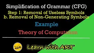 Simplification of Grammar(CFG) | 1. Removal of Useless Symbols |a.Removal of Non- Generating Symbols